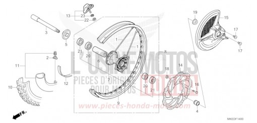 FRONT WHEEL CRF450RP de 2023